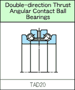 Double-direction Thrust Angular Contact Ball Bearings
TAD series 