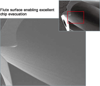 Smooth flute surfaces that enable excellent chip evacuation