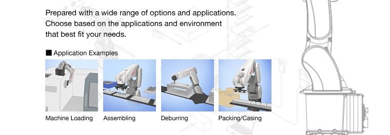 Prepared with a wide range of options and applications.
Choose based on the applications and environment that best fit your needs.