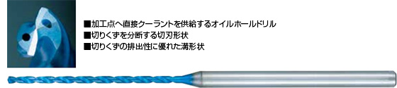 不二越 / 超硬ドリル アクアドリルEXオイルホール 小径