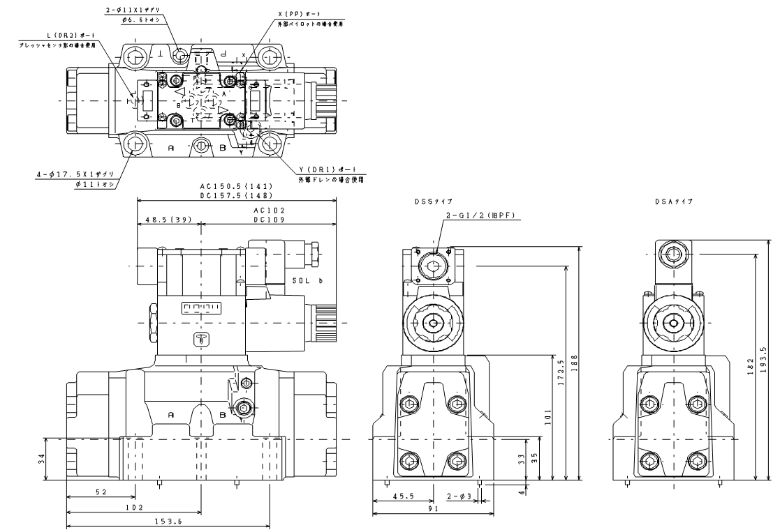 不二越 / 油圧機器 DSSソレノイドバルブ (DSS-G04)